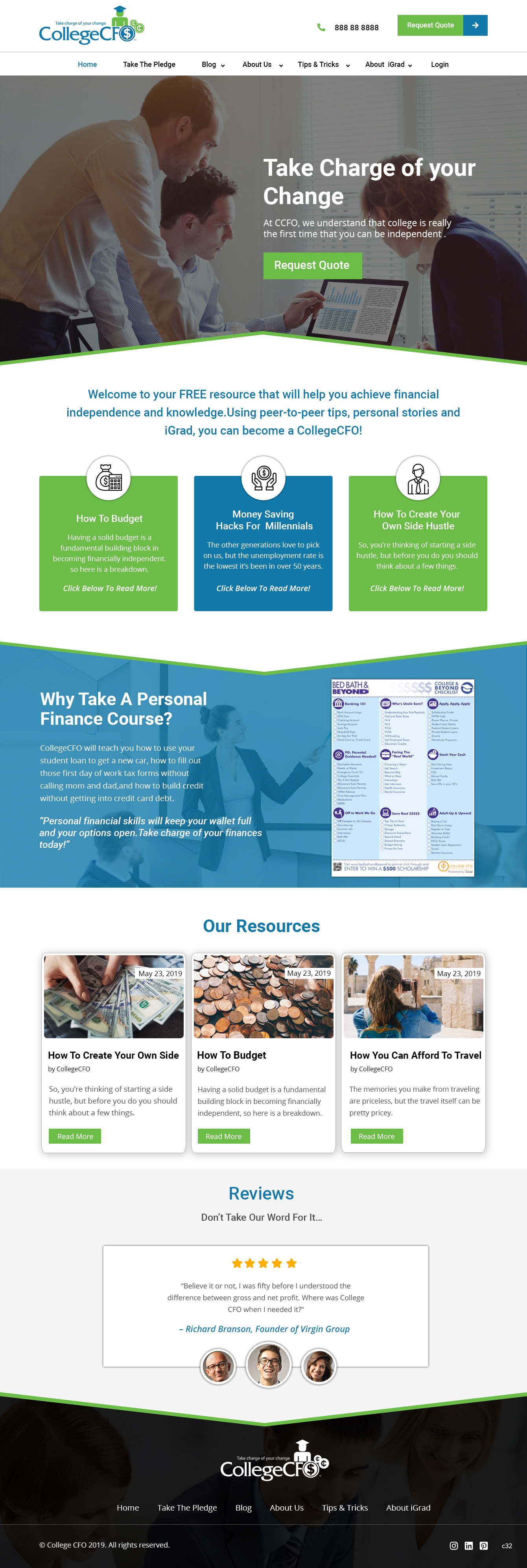 Wordpress Design by pb for CollegeCFO | Design #21843902