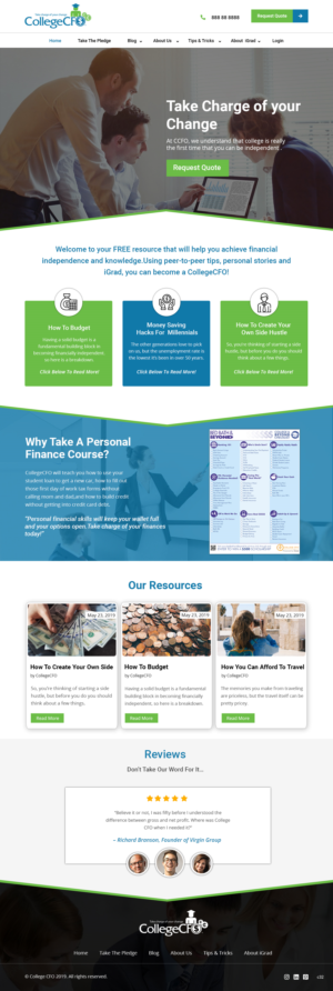 Wordpress Design by pb for CollegeCFO | Design: #21843902