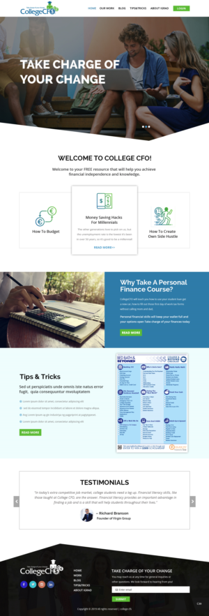 Wordpress Design by pb for CollegeCFO | Design: #21843906