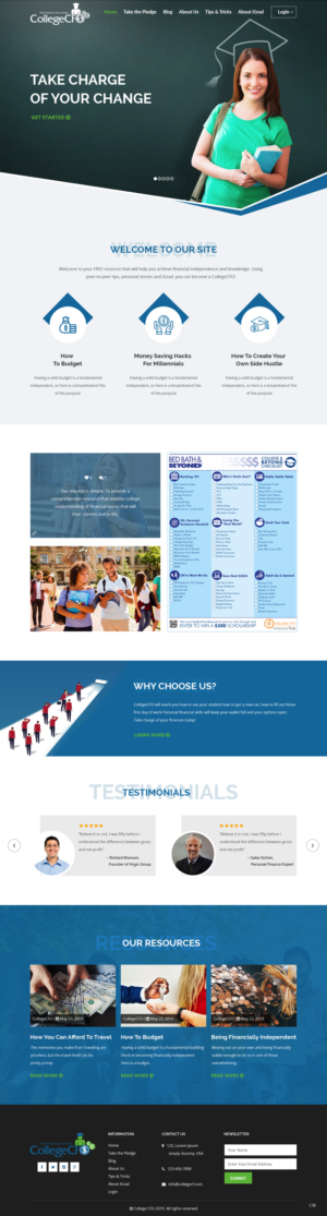 Wordpress Design by pb for CollegeCFO | Design: #21843907