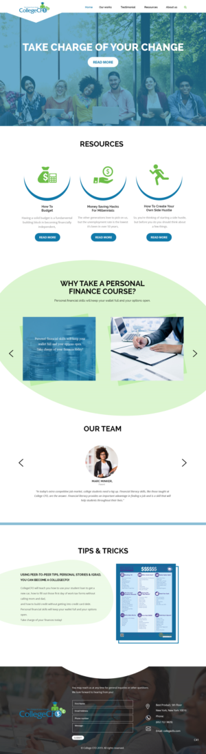 Wordpress Design by pb for CollegeCFO | Design: #21843909