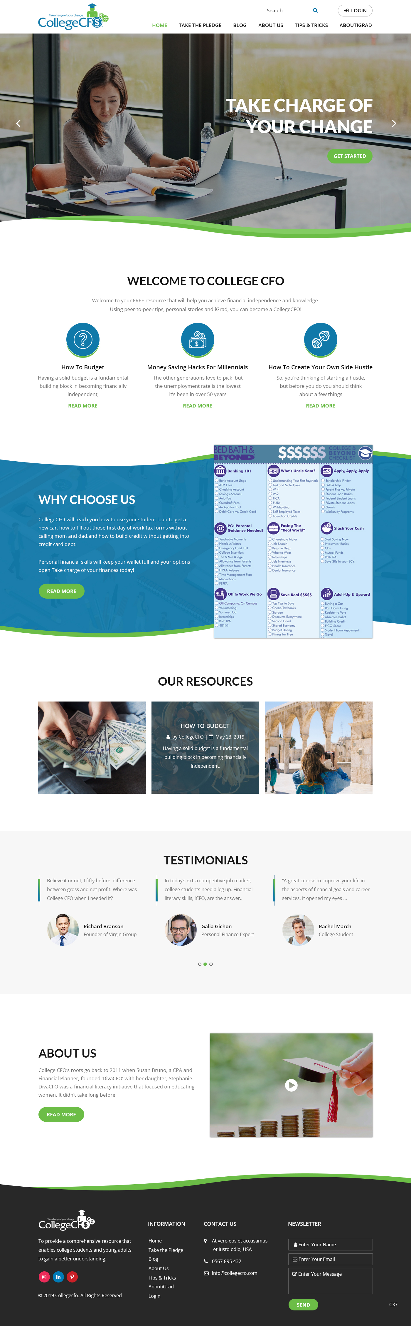 Wordpress Design by pb for CollegeCFO | Design #21843910