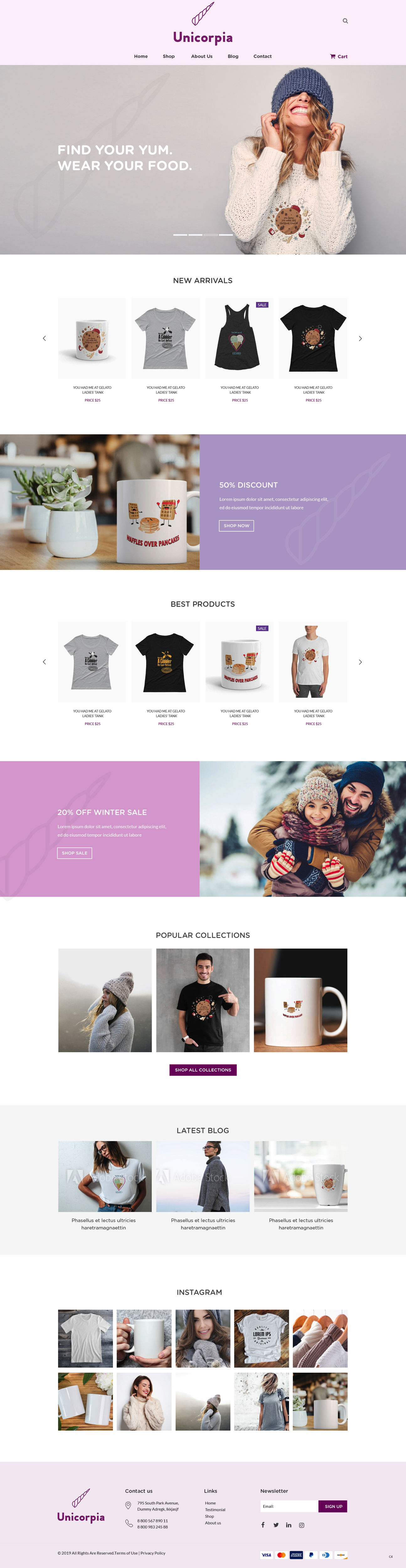 Diseño de Shopify por pb para Unicorpia, LLC | Diseño #21843918