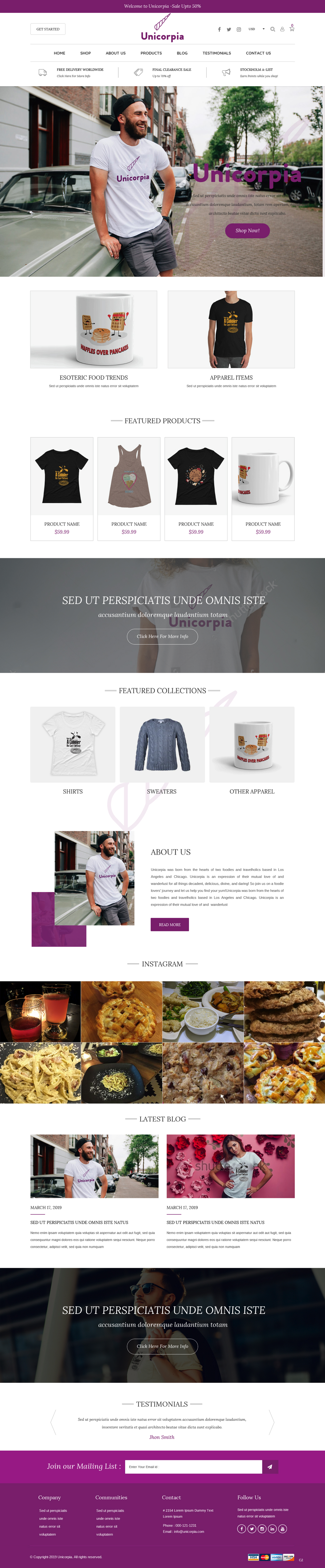 Diseño de Shopify por pb para Unicorpia, LLC | Diseño #21843920