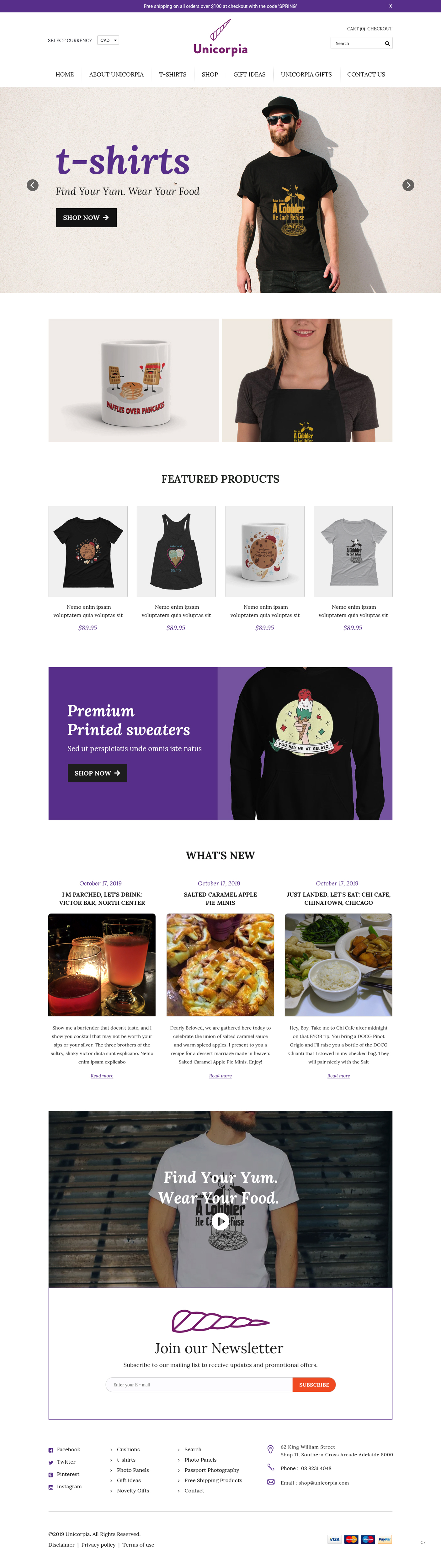 Shopify-Design von pb für Unicorpia, LLC | Design #21843921