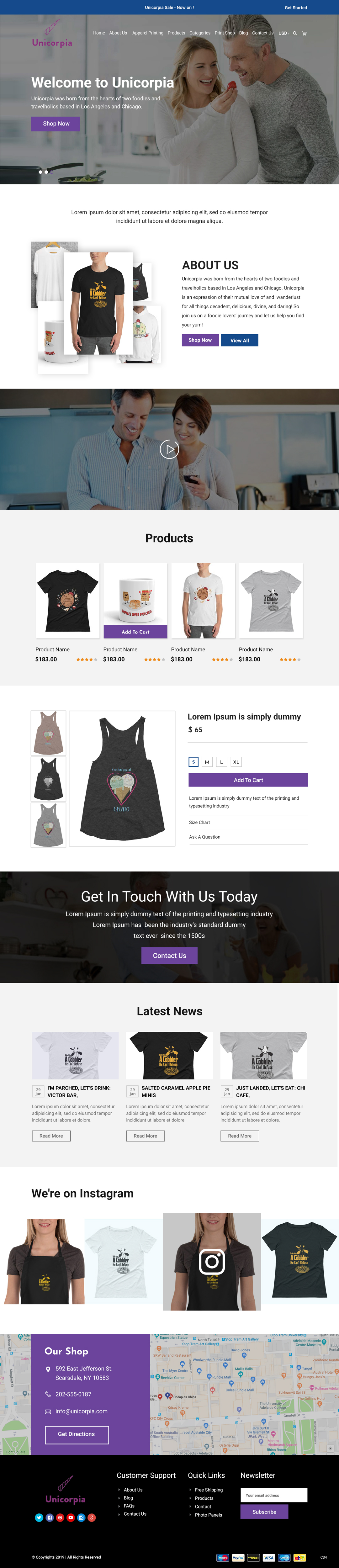 Shopify-Design von pb für Unicorpia, LLC | Design #21843924