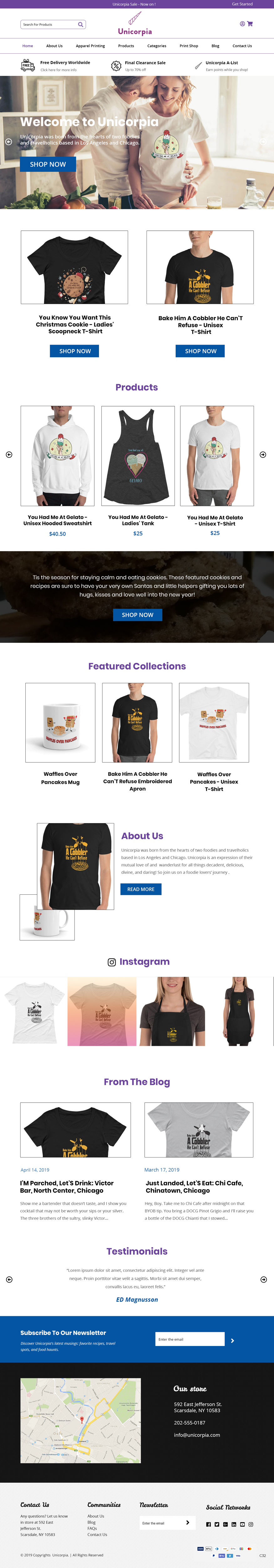 Shopify-Design von pb für Unicorpia, LLC | Design #21843925