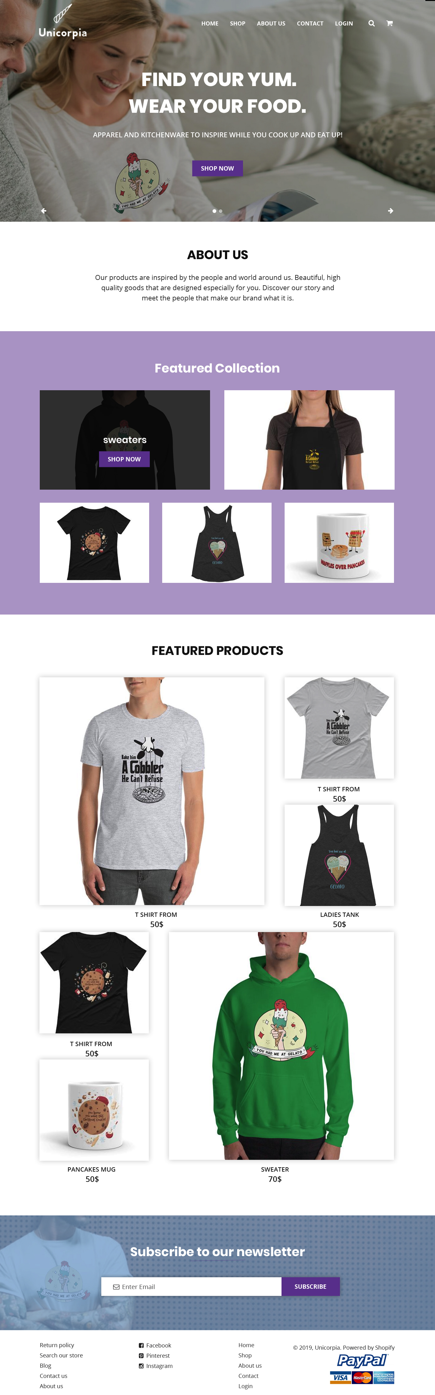 Shopify-Design von pb für Unicorpia, LLC | Design #21856122