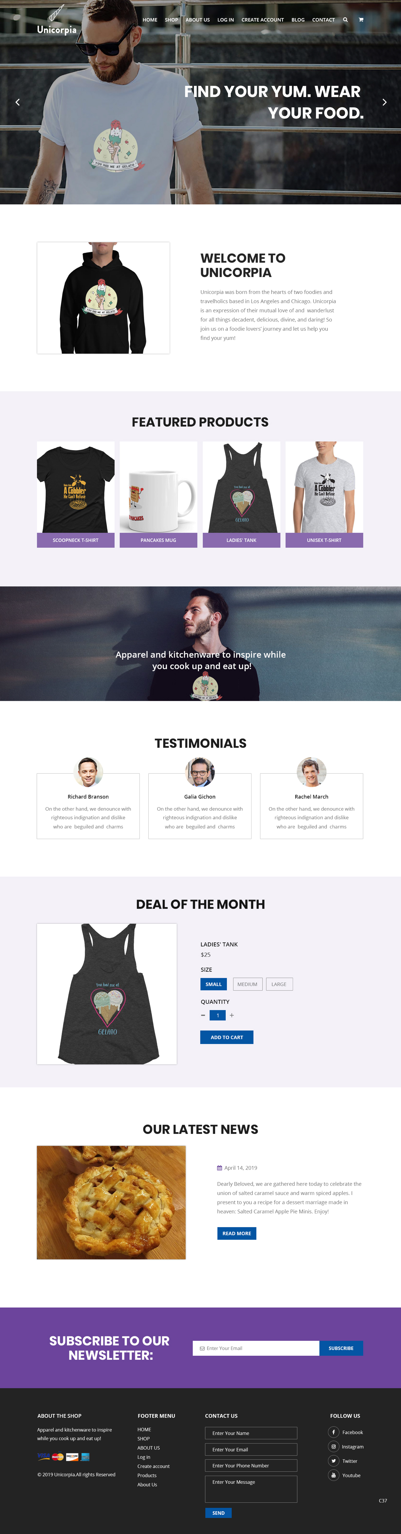 Shopify-Design von pb für Unicorpia, LLC | Design #21856123