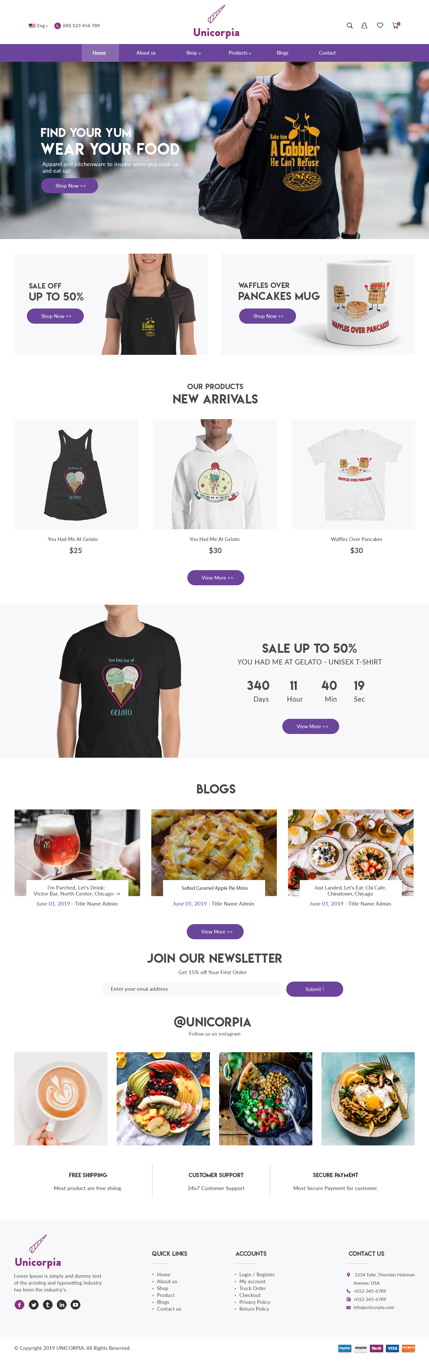 Shopify Design by bdesigner9 for Unicorpia, LLC | Design #21843001