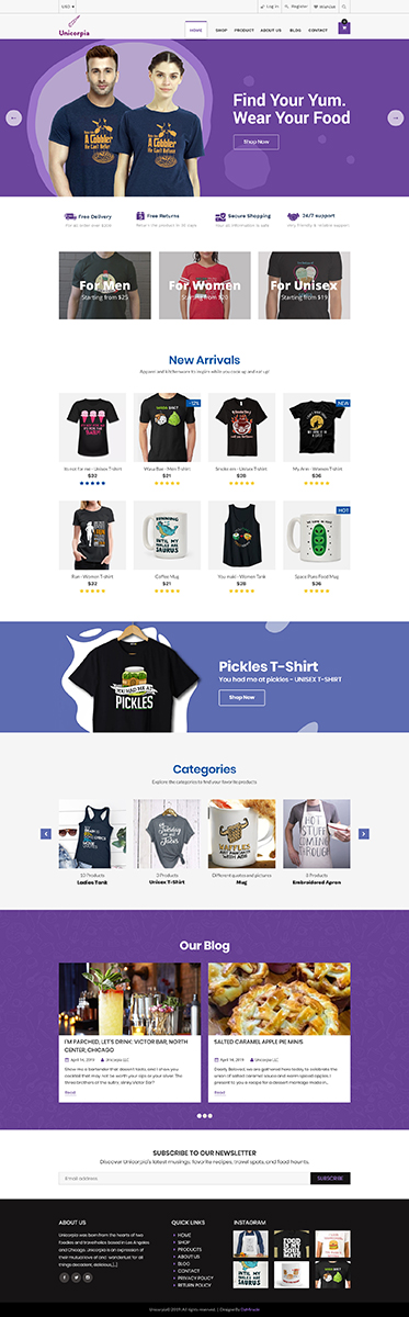 Shopify-Design von Da Miracle für Unicorpia, LLC | Design #21864992