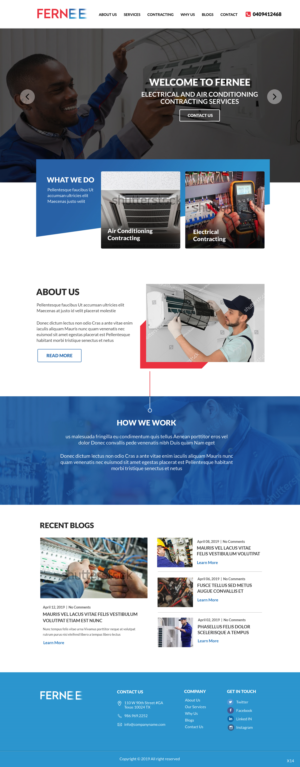 Web Design by pb for Fernee Air and Electrical | Design: #21854354