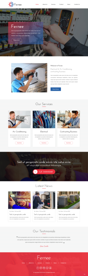 Web Design by pb for Fernee Air and Electrical | Design: #21860863