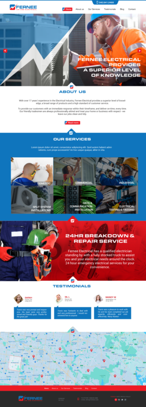 Web Design by chandrayaan.creative for Fernee Air and Electrical | Design: #21859061