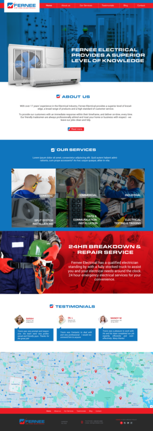 Web Design by chandrayaan.creative for Fernee Air and Electrical | Design: #21859306