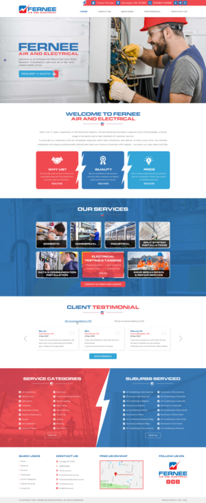 Fernee Air and Electrical Website | Web Design by Reimagine