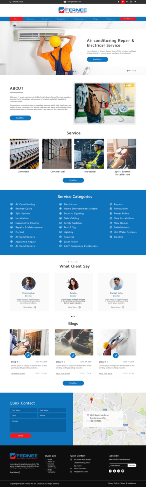Fernee Air and Electrical Website | Web-Design von bdesigner9