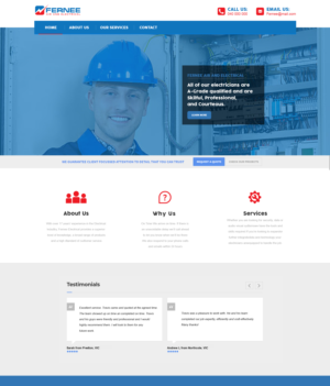 Web Design by tomiball26 for Fernee Air and Electrical | Design: #21871734