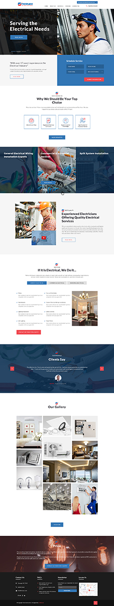 Web Design by Da Miracle for Fernee Air and Electrical | Design #21863140