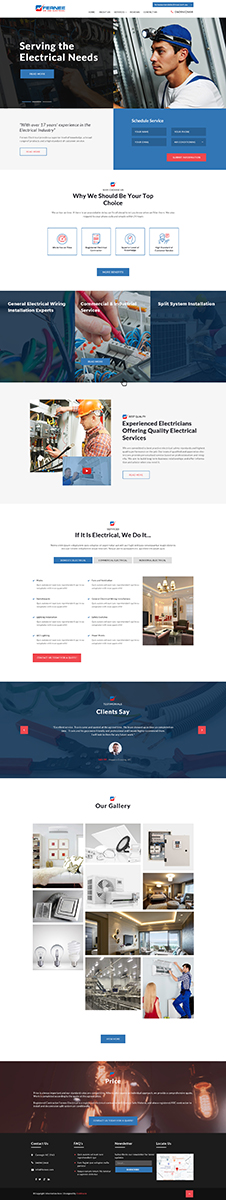 Fernee Air and Electrical Website | Web Design by Da Miracle