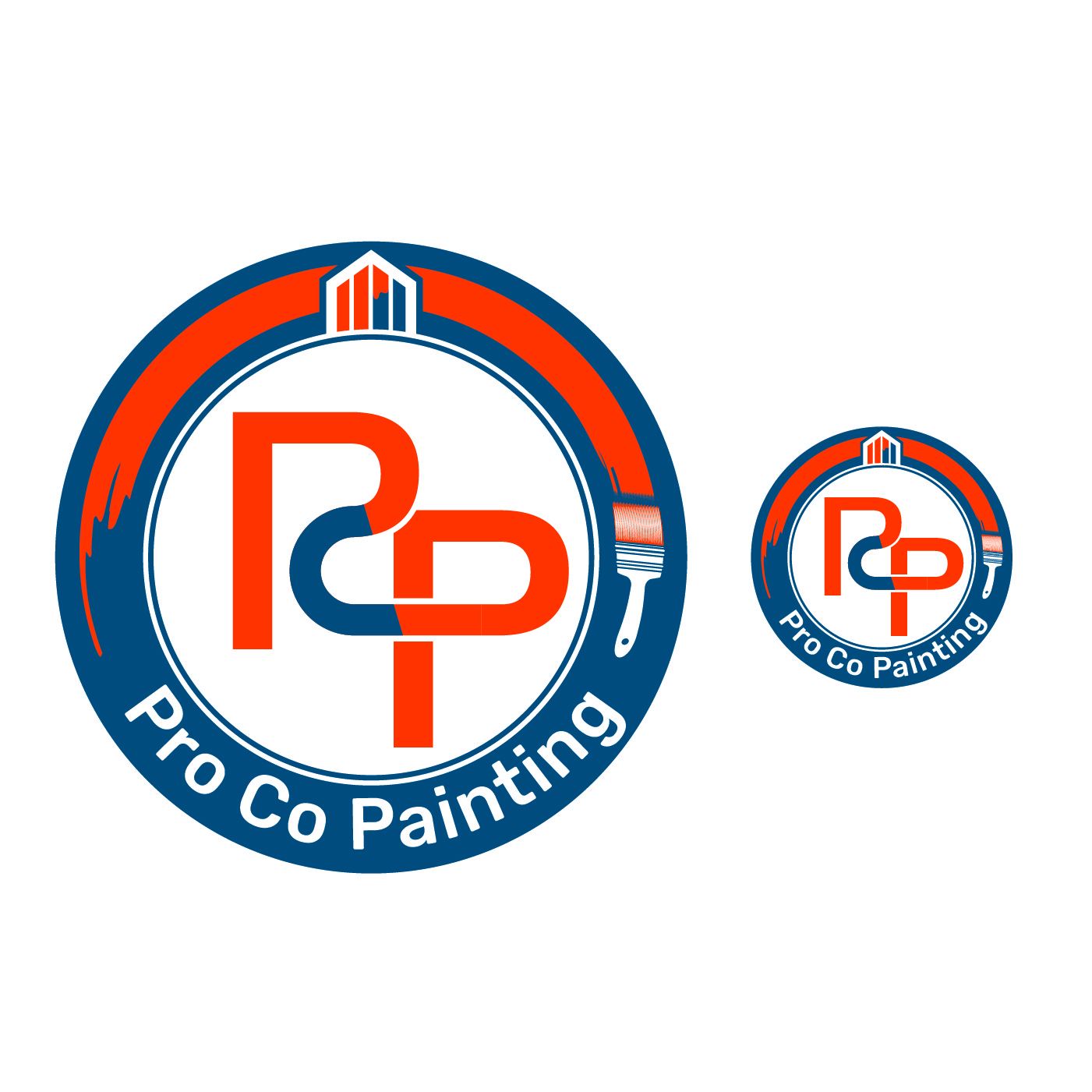 Playful, Bold Logo Design for Pro Co Painting by Com1escale Design