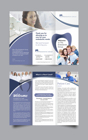 dentist office tri-fold for root canal specialist | Flyer Design by DesignMarket