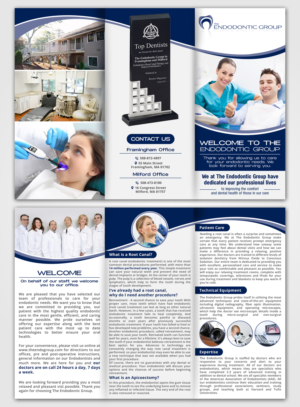 dentist office tri-fold for root canal specialist | Diseño de Flyer por TSU Creations