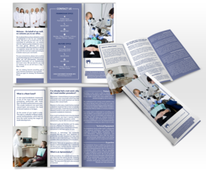 dentist office tri-fold for root canal specialist | Flyer Design by Luniere Designs