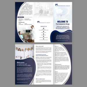 dentist office tri-fold for root canal specialist | Flyer Design by GraphicsGuru