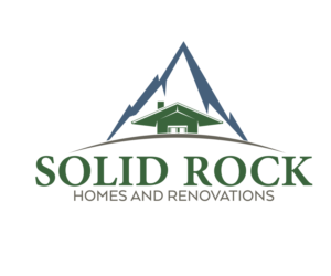 Solid Rock (main text) Homes and Renovations (smaller text) | Logo Design by Tt design