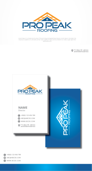 Logo Design by graphicevolution for Pro Peak Roofing | Design: #21854494