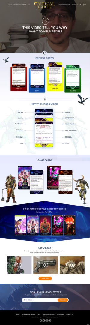 Web Design by pb for Critical Cards | Design: #23580937