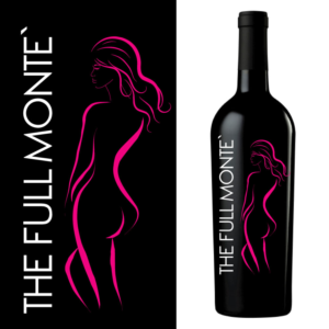 Improve Wine Bottle Label, Glass Printed Naked Lady, Elegant, Classy, Professional | Graphic Design by ackocar