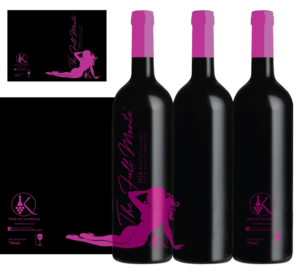 Improve Wine Bottle Label, Glass Printed Naked Lady, Elegant, Classy, Professional | Graphic Design by elenaivanova