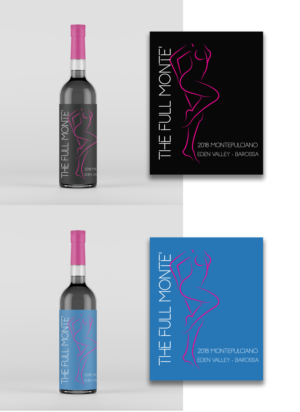 Improve Wine Bottle Label, Glass Printed Naked Lady, Elegant, Classy, Professional | Graphic Design by Viraj Perera