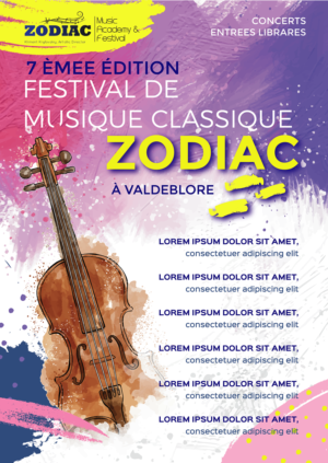 Summer Classical Chamber Music Festival | Print Design par Pinky 