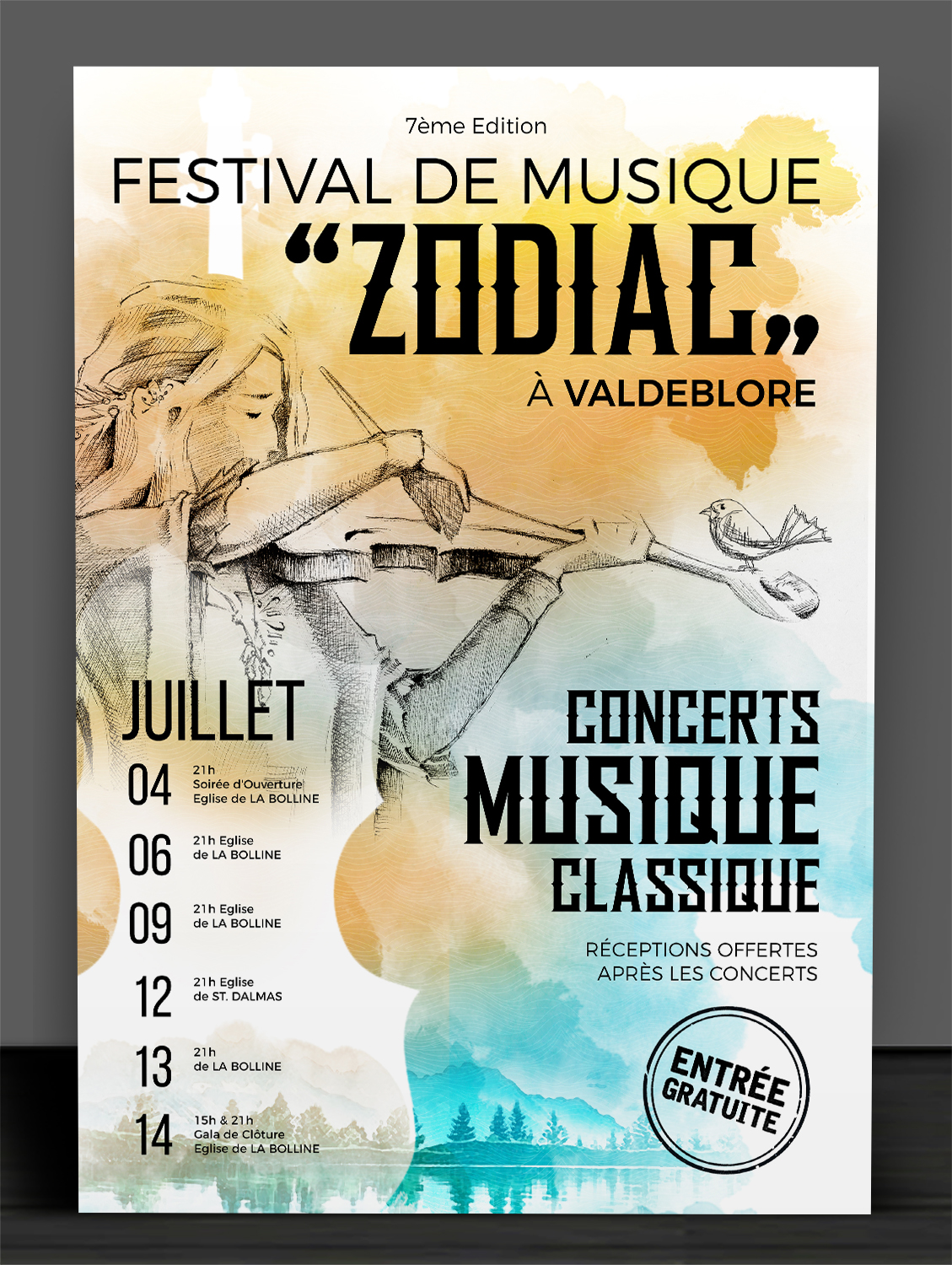 Print Design by SAI DESIGNS for Zodiac Music Academy & Festival | Design #21861092