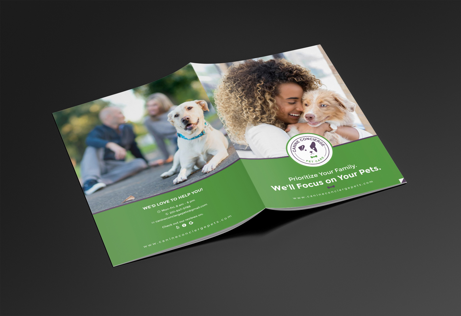 Diseño de Brochure por ecorokerz para Canine Concierge LLC | Diseño #21858373