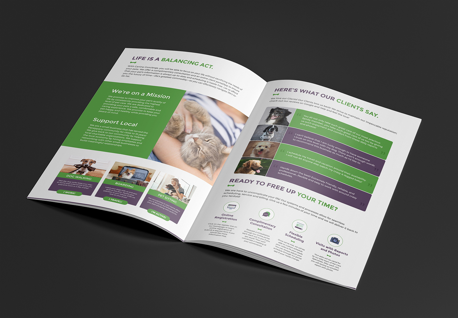 Brochure Design by ecorokerz for Canine Concierge LLC | Design #21858374