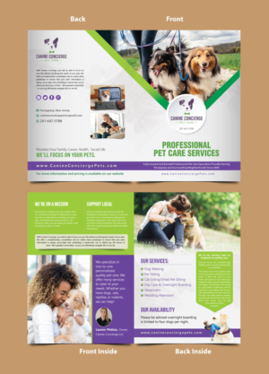 Diseño de Brochure por meet007 para Canine Concierge LLC | Diseño: #21858766