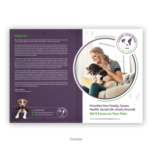 Diseño de Brochure por GraphicsGuru para Canine Concierge LLC | Diseño: #21857609