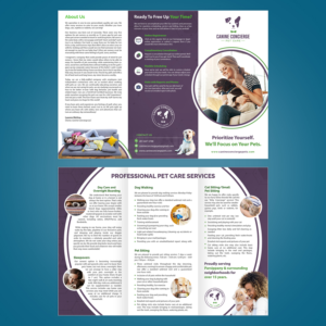 Design de Brochure par GraphicsGuru pour Canine Concierge LLC | Design : #21864203
