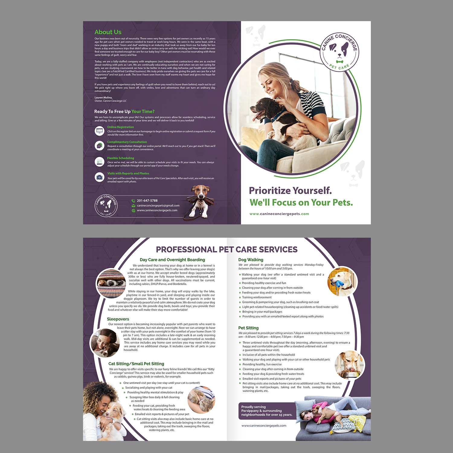Diseño de Brochure por GraphicsGuru para Canine Concierge LLC | Diseño #21865874