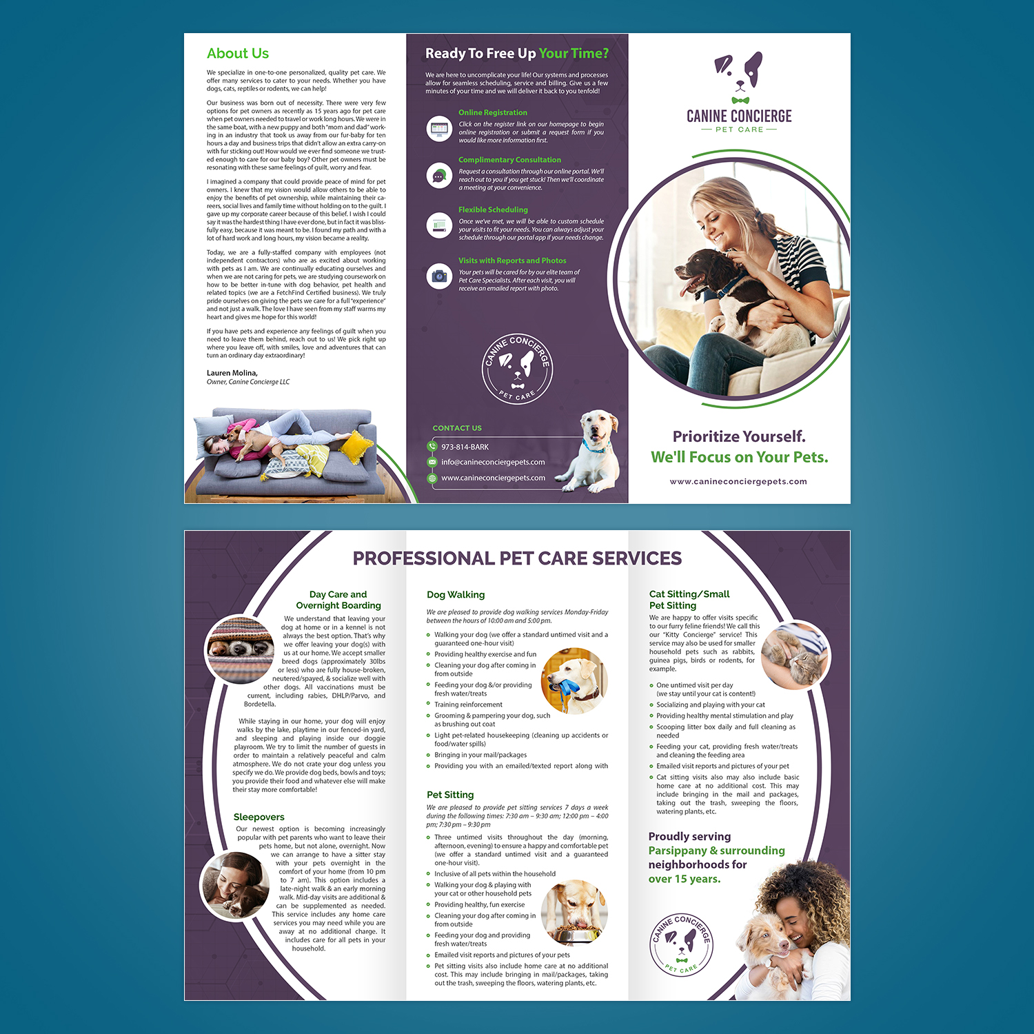 Brochure Design by GraphicsGuru for Canine Concierge LLC | Design #21871579