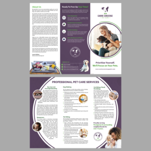 Diseño de Brochure por GraphicsGuru para Canine Concierge LLC | Diseño: #21983489