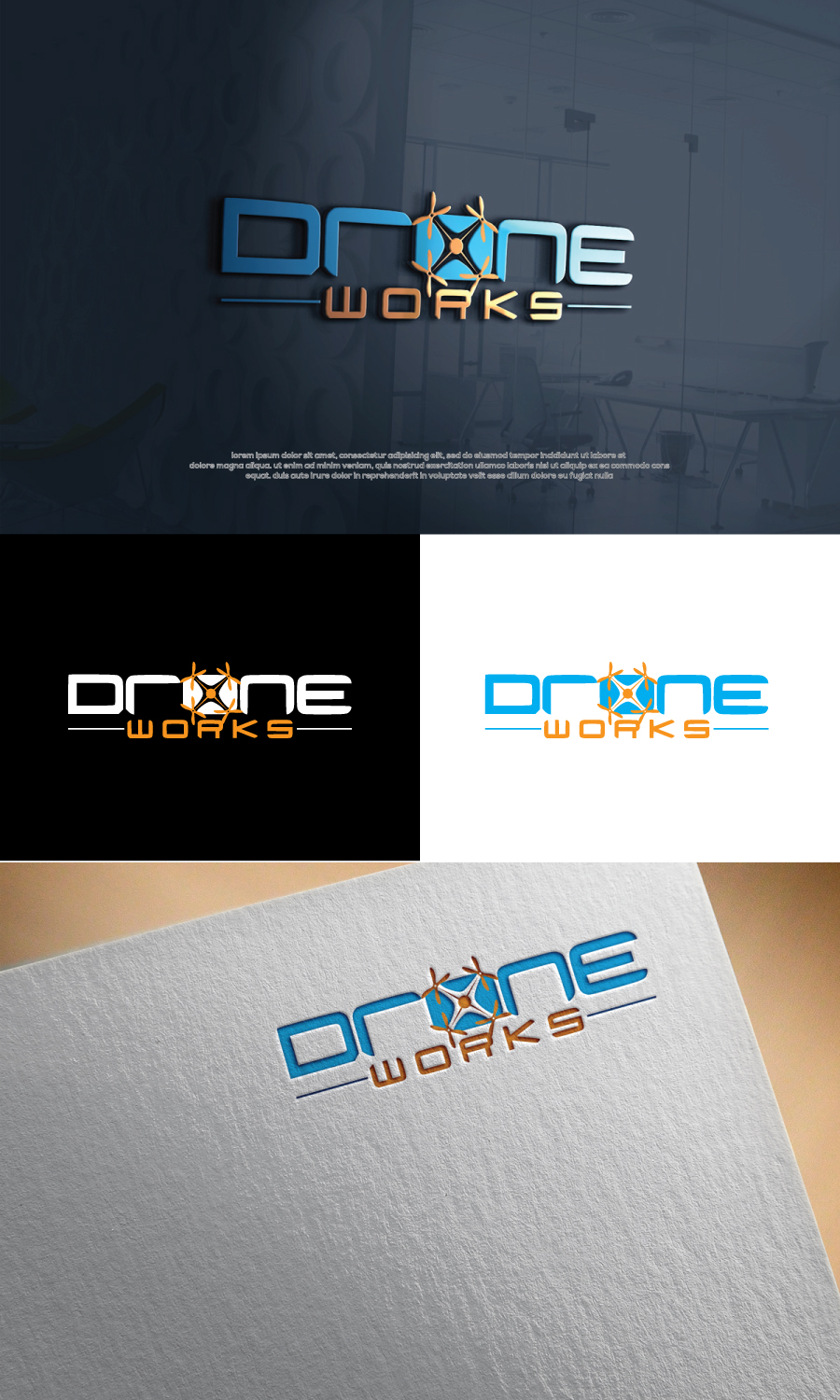Diseño de Logo por jarin 28 para Drone Works | Diseño #21861739