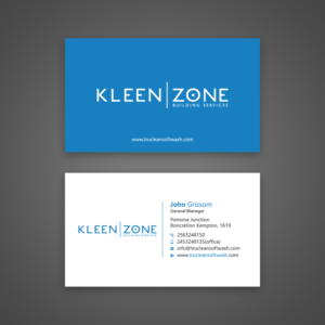 Kleenzone business cards | Business Card Design by Uttom 2