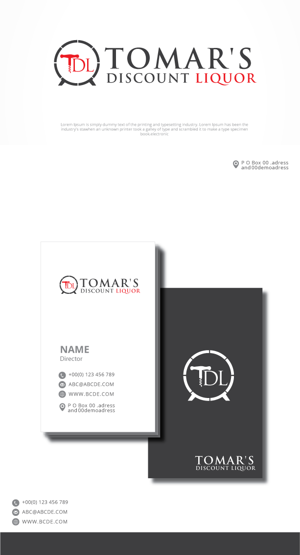 Logo Design by graphicevolution for Tomar's Discount Liquor | Design #21859494