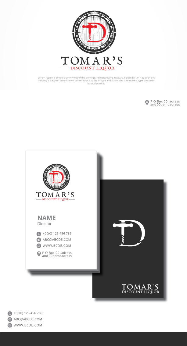 Logo Design by graphicevolution for Tomar's Discount Liquor | Design #21935629