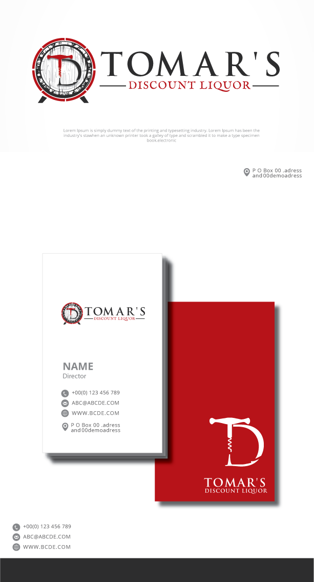 Logo Design by graphicevolution for Tomar's Discount Liquor | Design #21999473